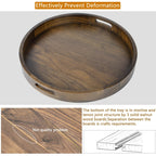 Teratect Round Black Walnut Serving Tray