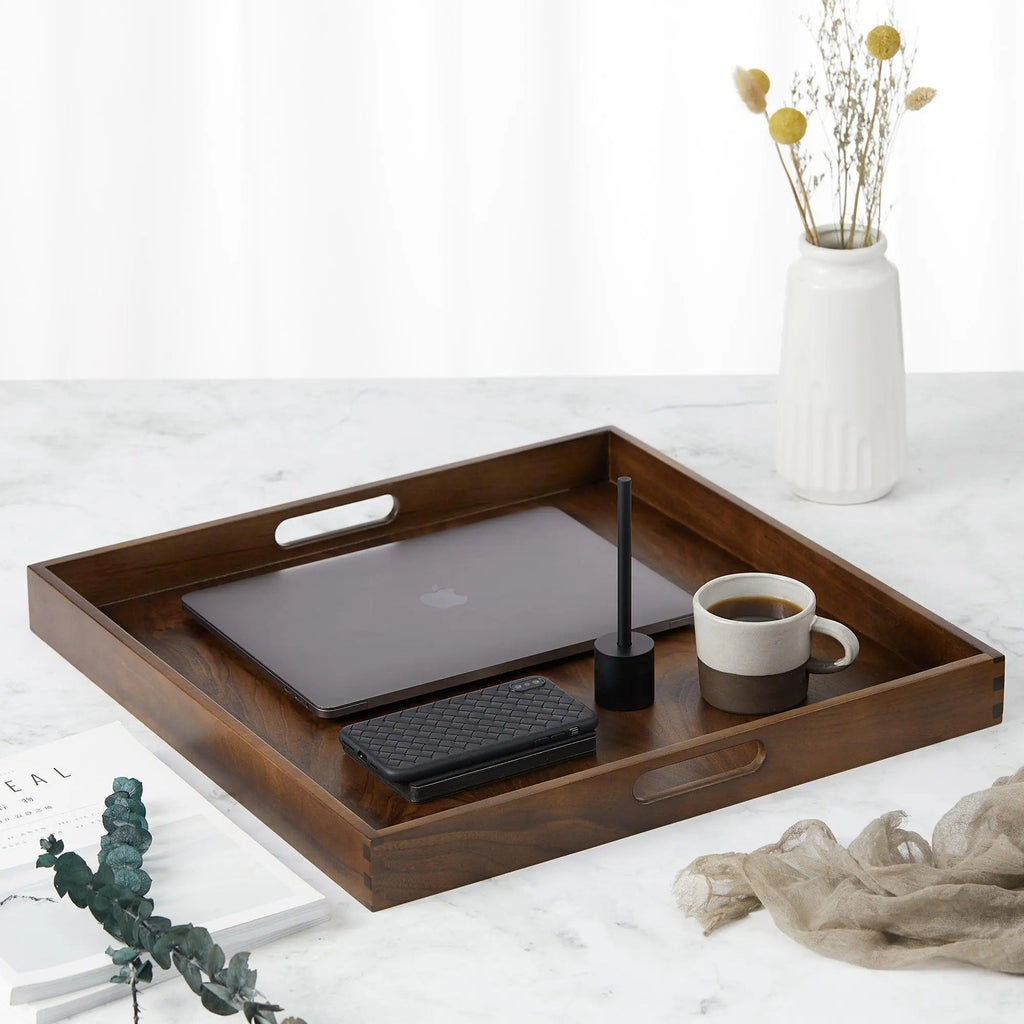 Teratect Square Black Walnut Serving Tray