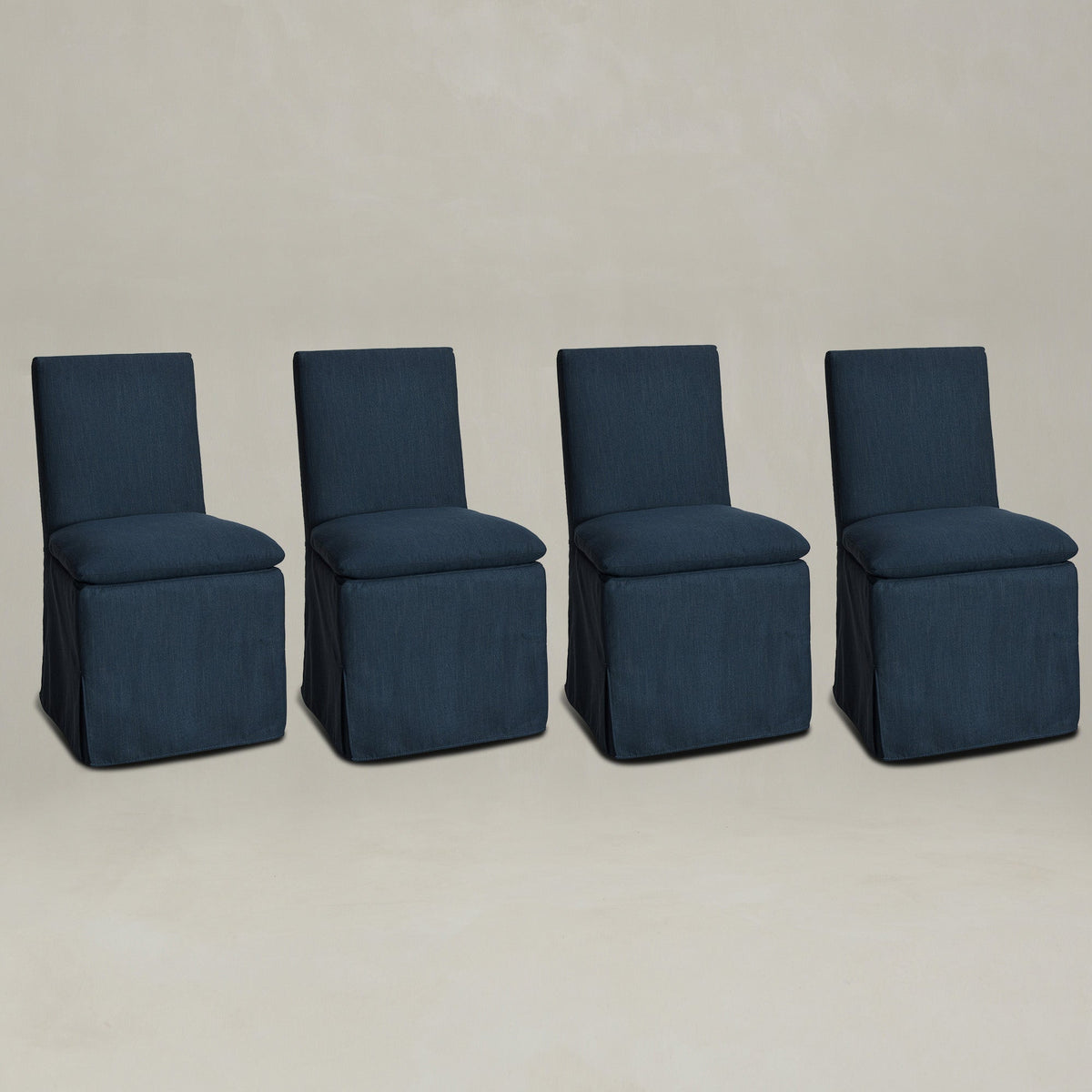 Diane Slipcover Performance Dining Chair with Casters