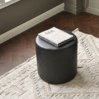 Elof Faux Leather Ottoman