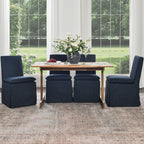 Diane Slipcover Performance Dining Chair with Casters