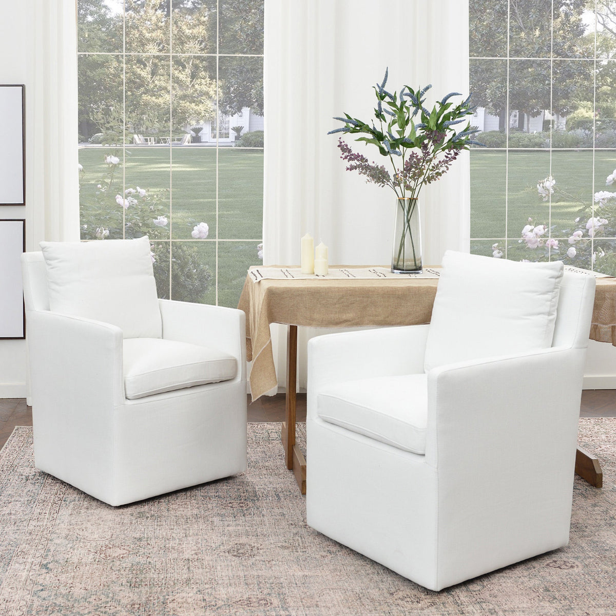 Sean Performance Linen Dining Chair