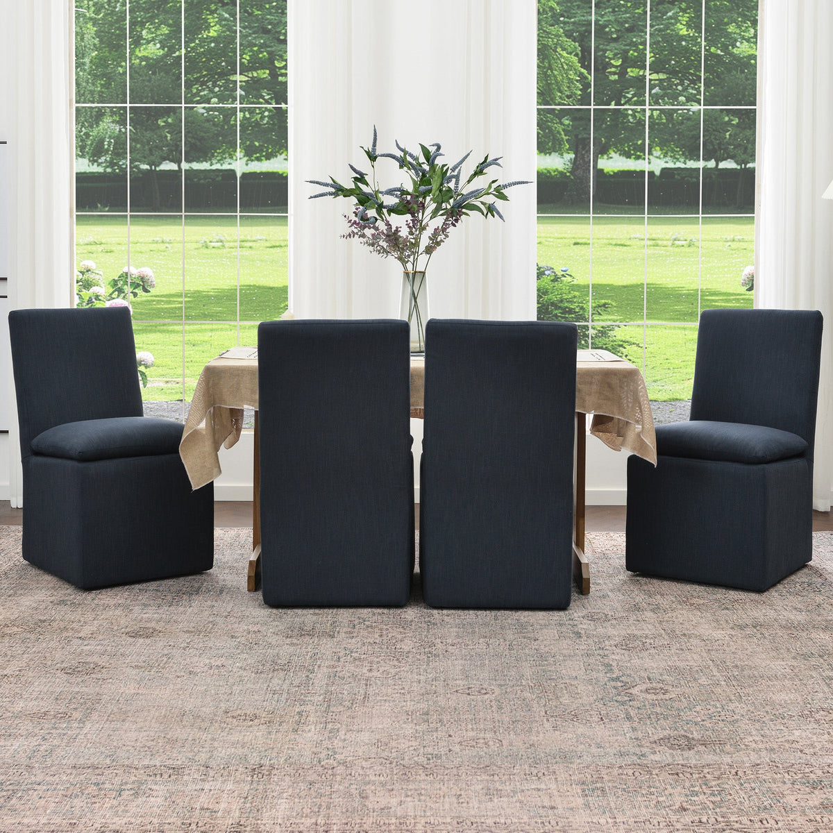 Diane Performance Dining Side Chair with Casters