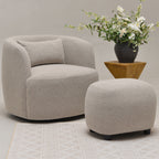 Ashlie Bouclé Swivel Barrel Chair