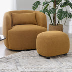 Ashlie Bouclé Swivel Barrel Chair