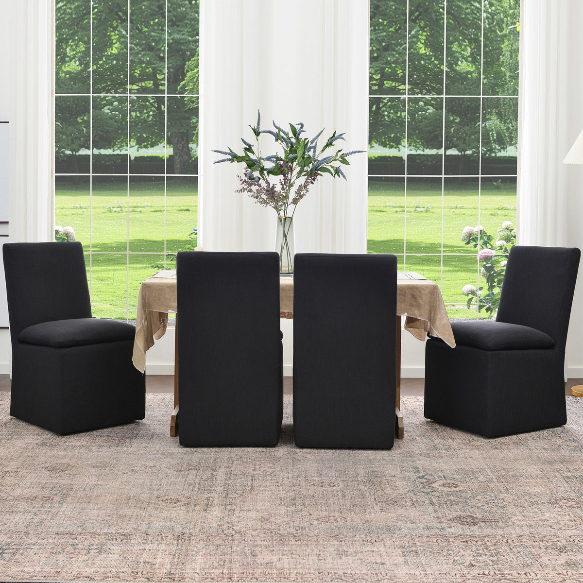 Diane Performance Dining Side Chair with Casters