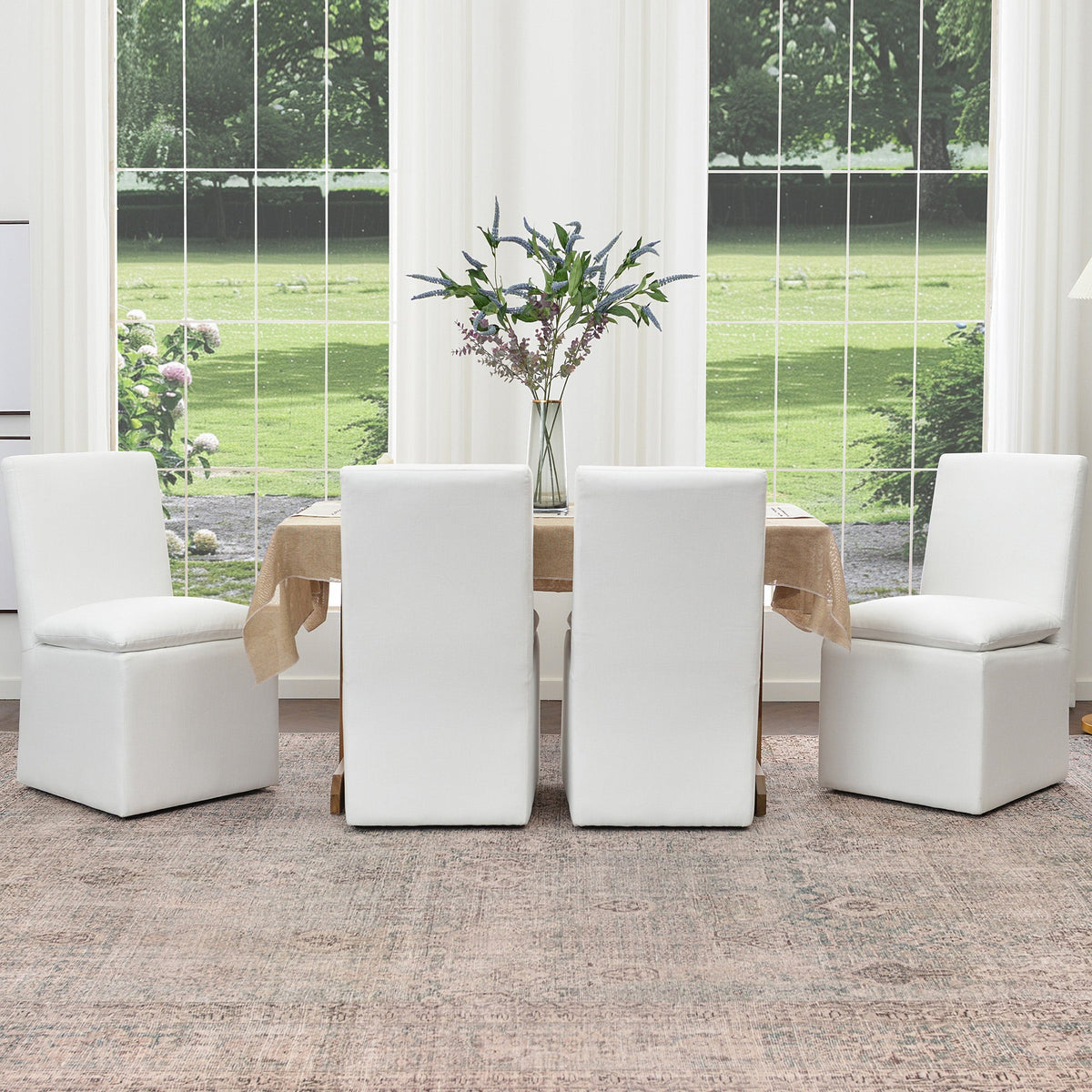 Diane Performance Dining Side Chair with Casters