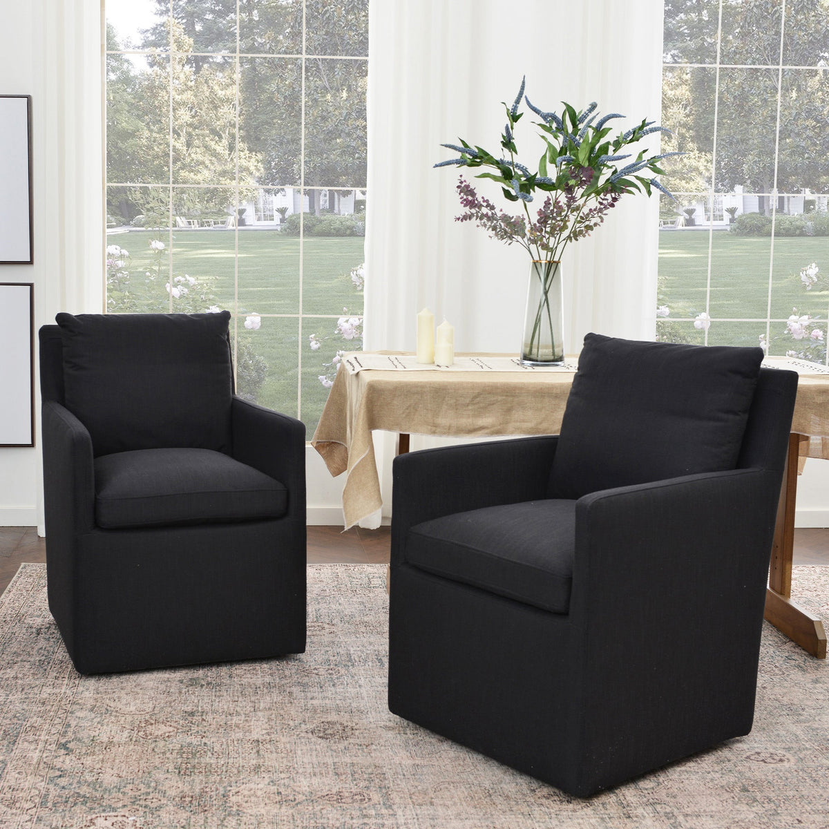 Sean Performance Linen Dining Chair