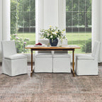Diane Slipcover Performance Dining Chair with Casters