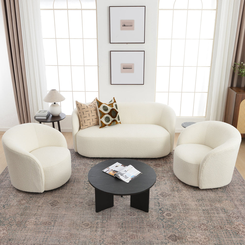 Everitte Bouclé Loveseat Sofa