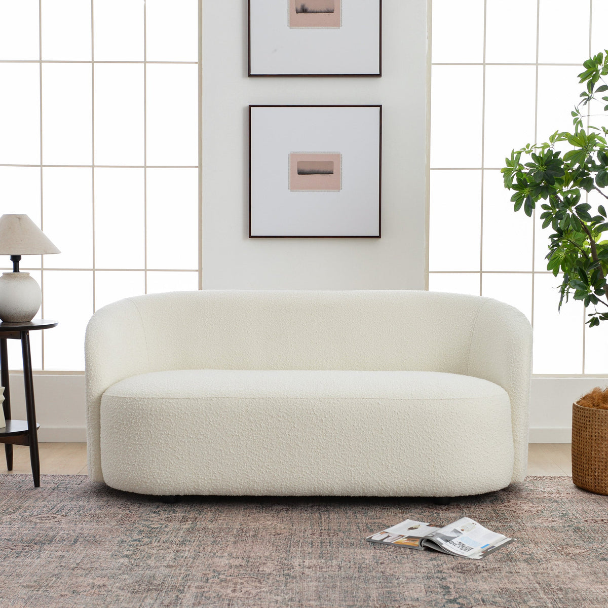Everitte Bouclé Loveseat Sofa