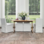 Diane Slipcover Performance Dining Chair with Casters