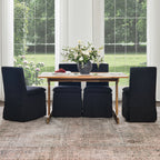 Diane Slipcover Performance Dining Chair with Casters