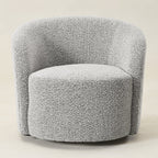 Everitte Bouclé Swivel Barrel Chair