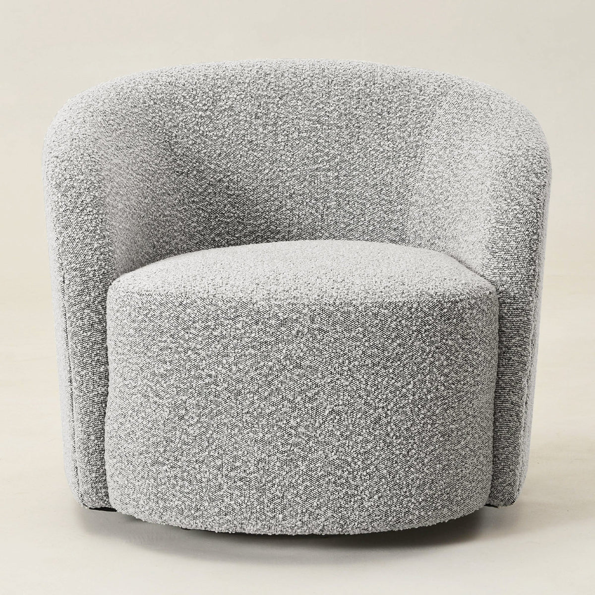 Everitte Bouclé Swivel Barrel Chair