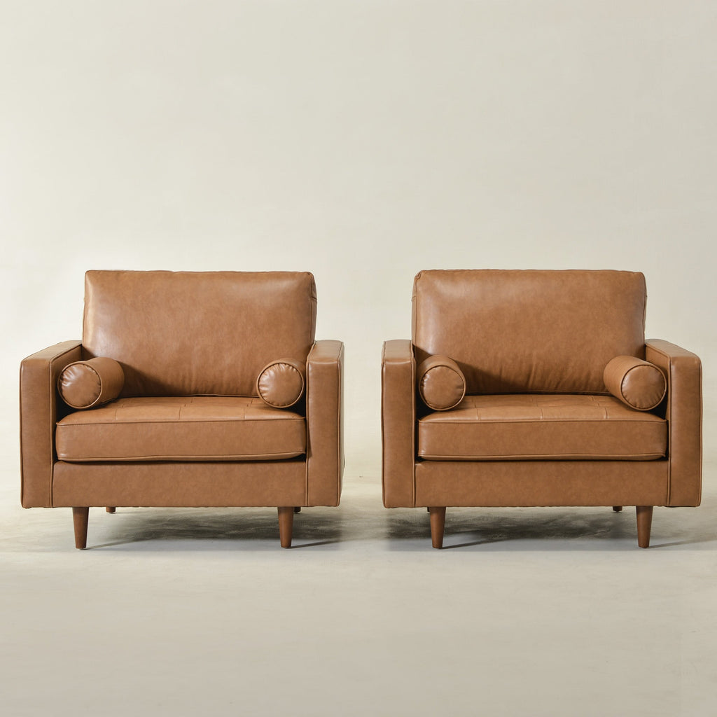 Tiziano Tufted Armchair with Accent Pillows