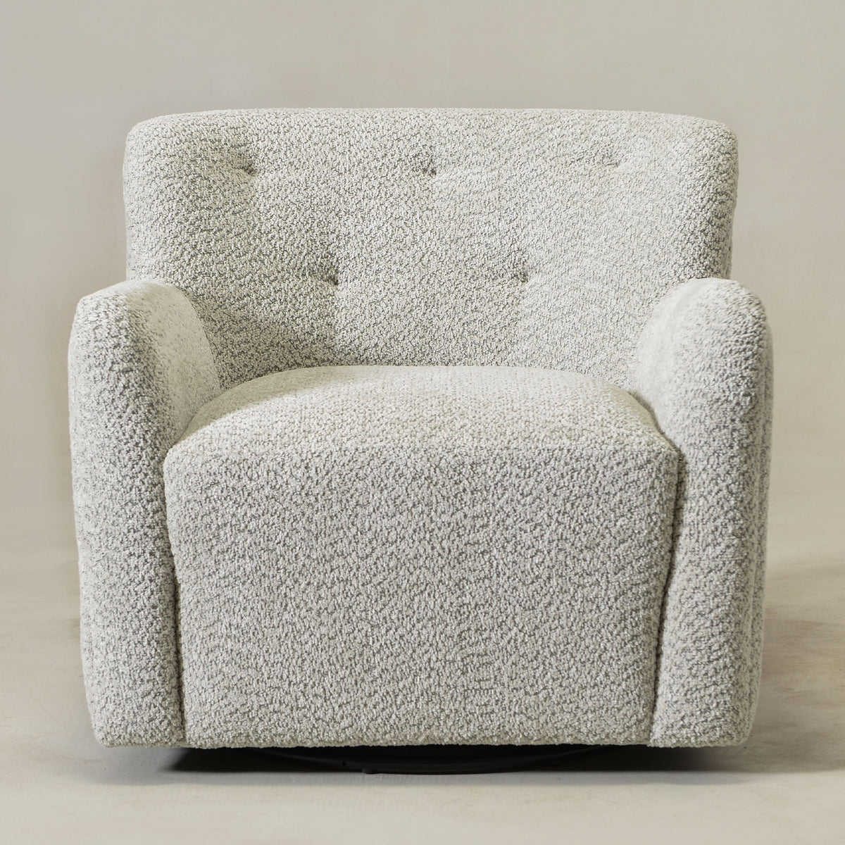 Vestie Chenille Swivel Barrel Chair