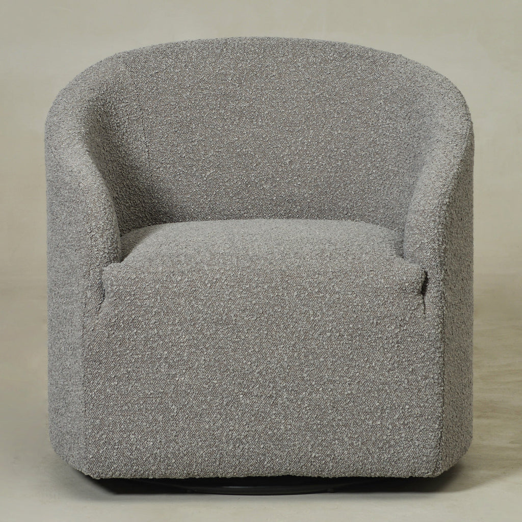 Susie Premium Bouclé Swivel Barrel Chair