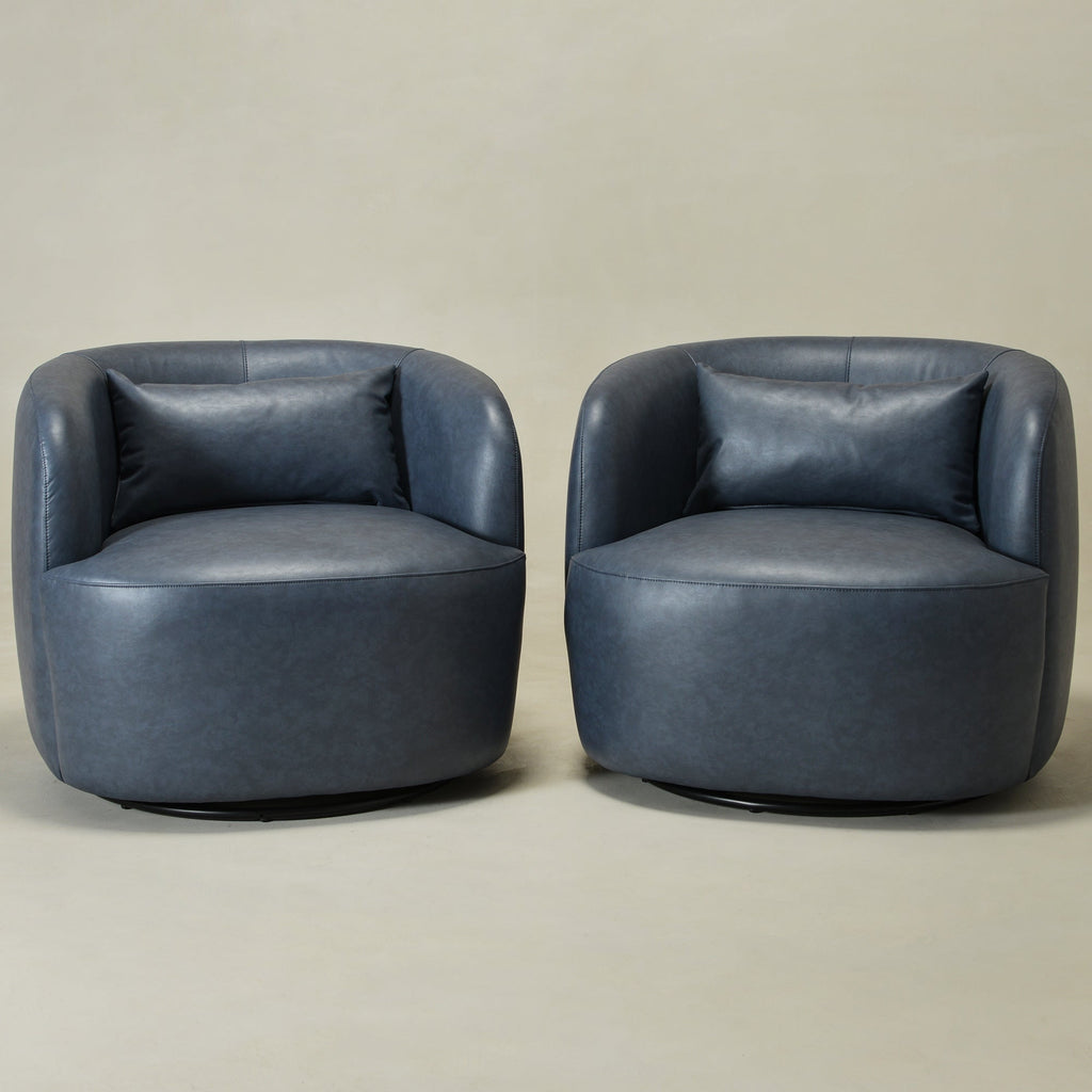 Ashlie Faux Leather Swivel Chair