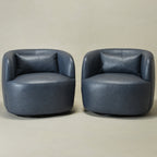 Ashlie Faux Leather Swivel Chair