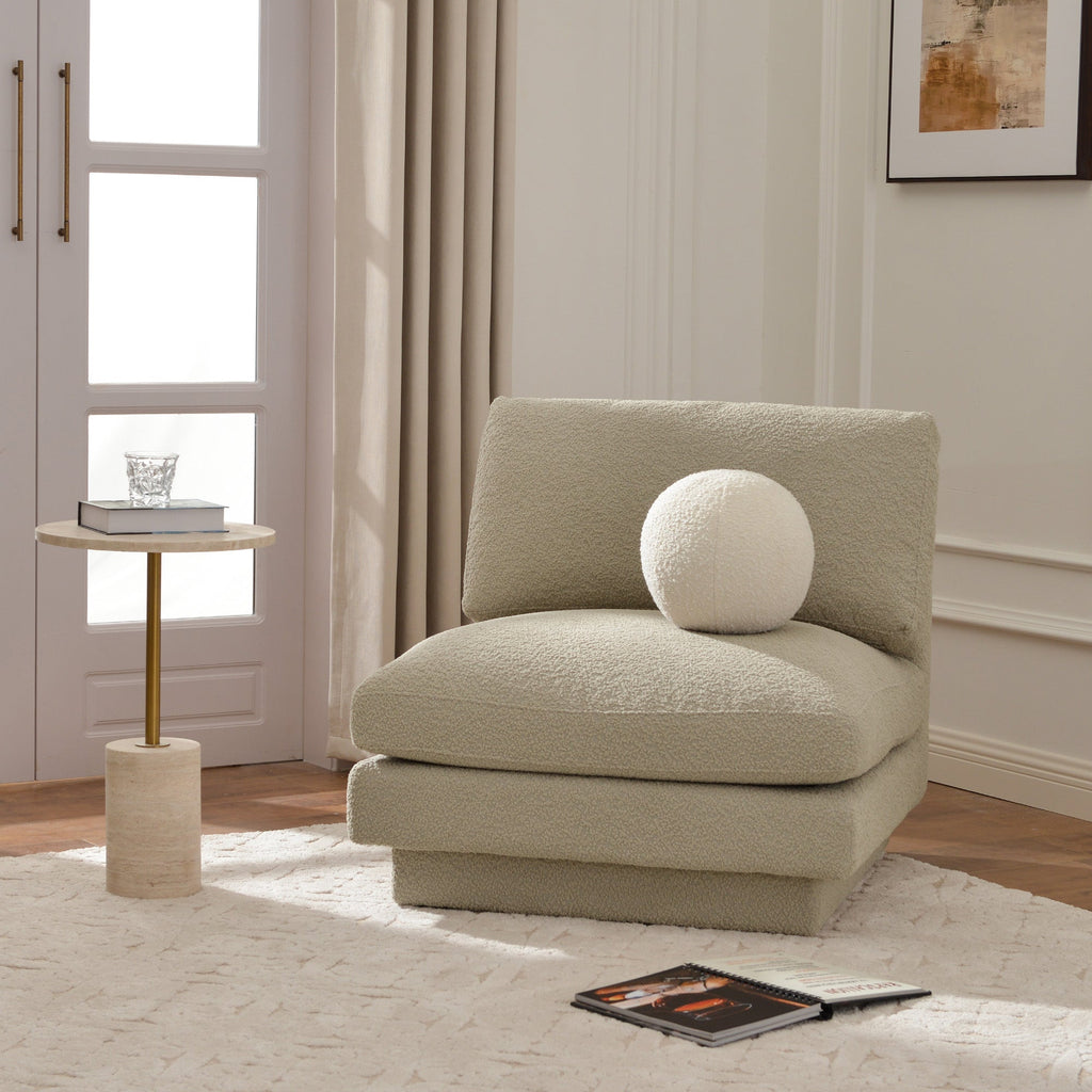 Montyne Bouclé Armless Chair