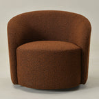 Everitte Bouclé Swivel Barrel Chair