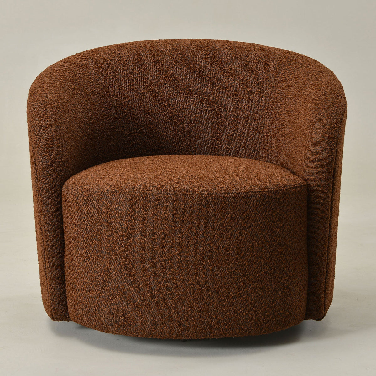 Everitte Bouclé Swivel Barrel Chair