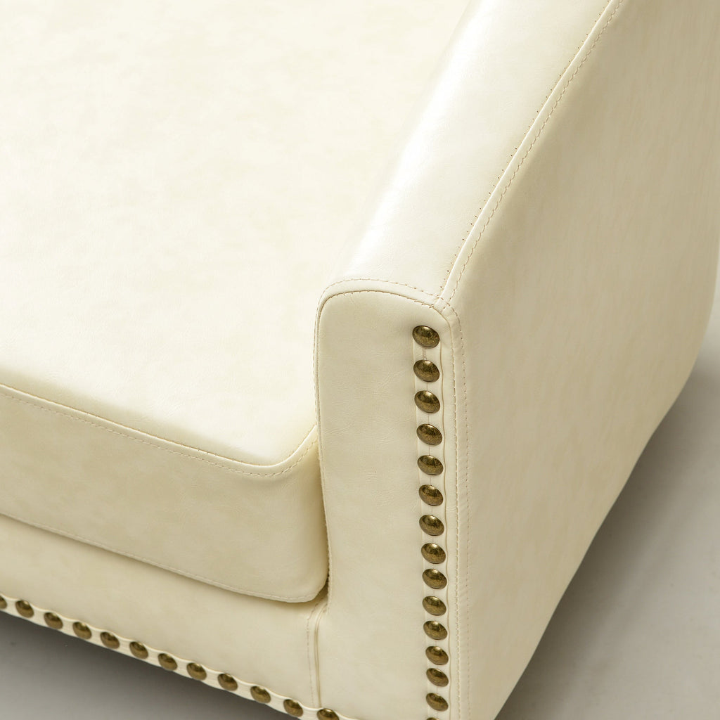Logan Faux Leather Tufted Loveseat