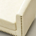 Logan Faux Leather Tufted Loveseat
