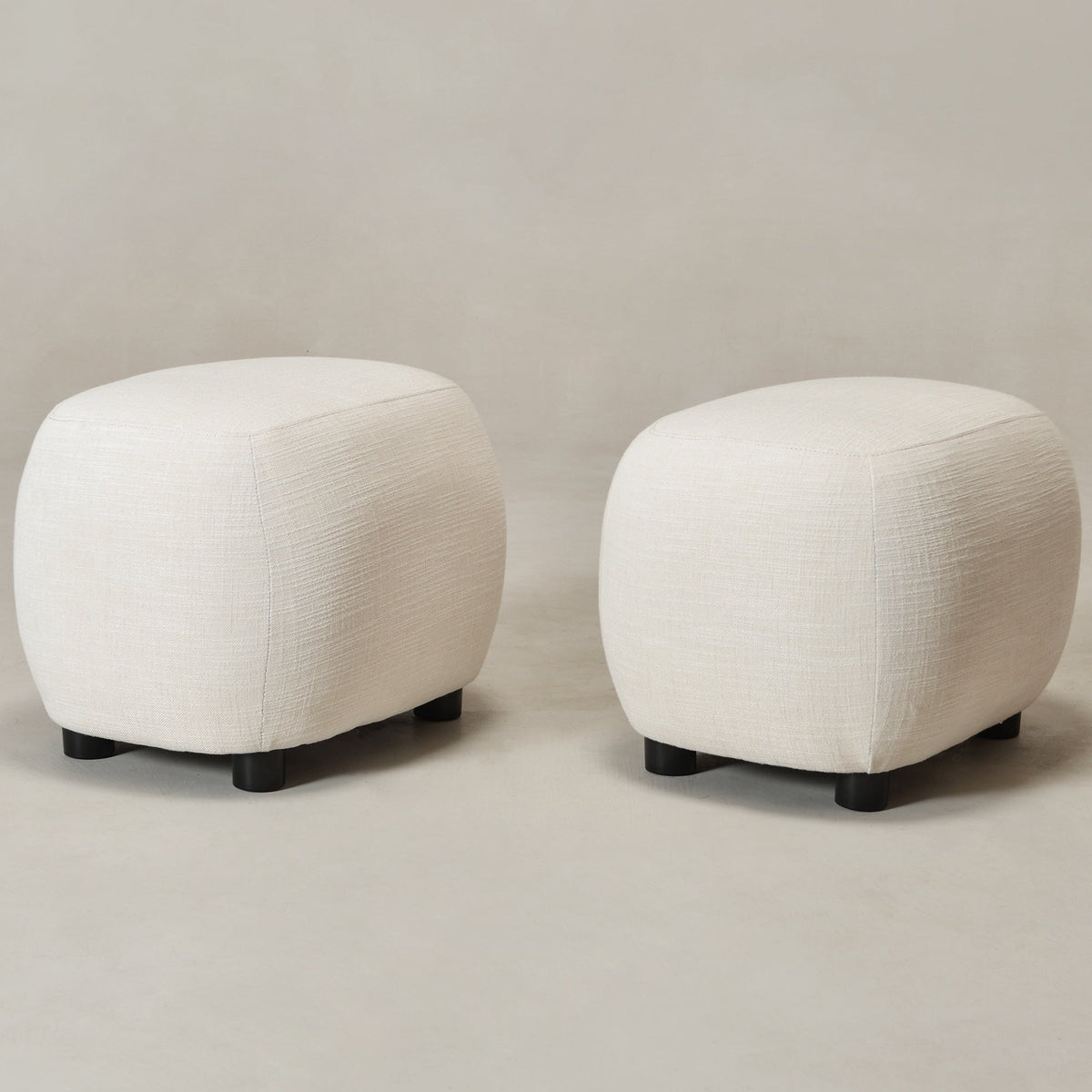 Elmer Linen Ottoman