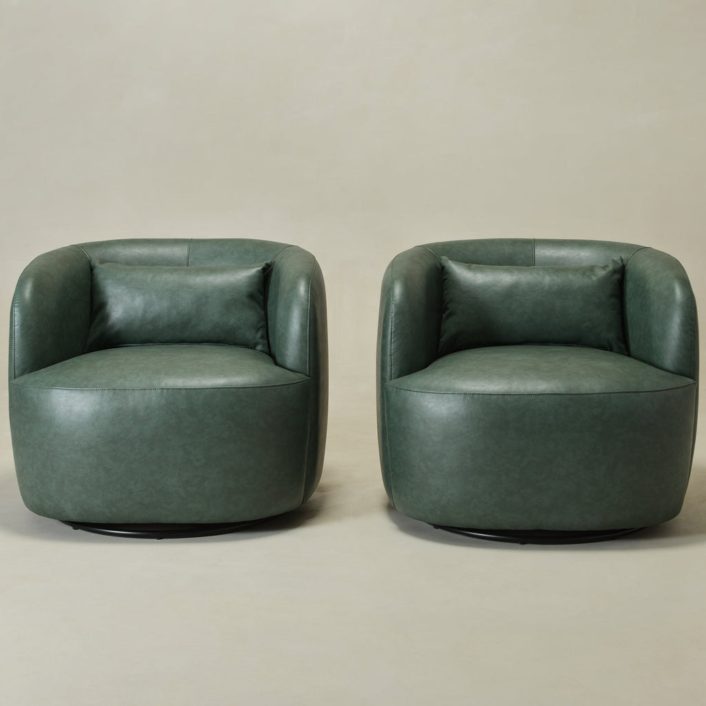 Ashlie Faux Leather Swivel Chair
