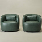 Ashlie Faux Leather Swivel Chair