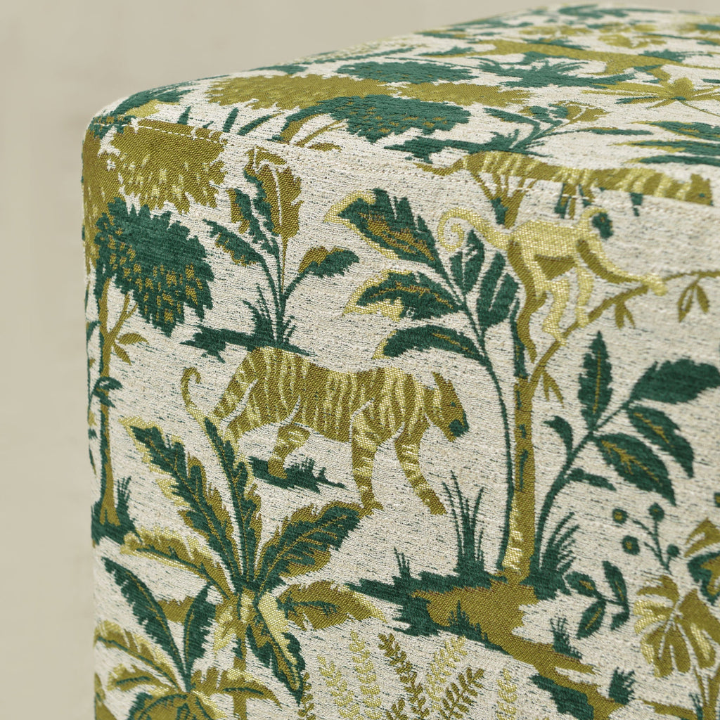 Teratect Exclusive | Ida Embroidered Fabric Square Ottoman
