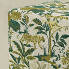 Teratect Exclusive | Ida Embroidered Fabric Square Ottoman