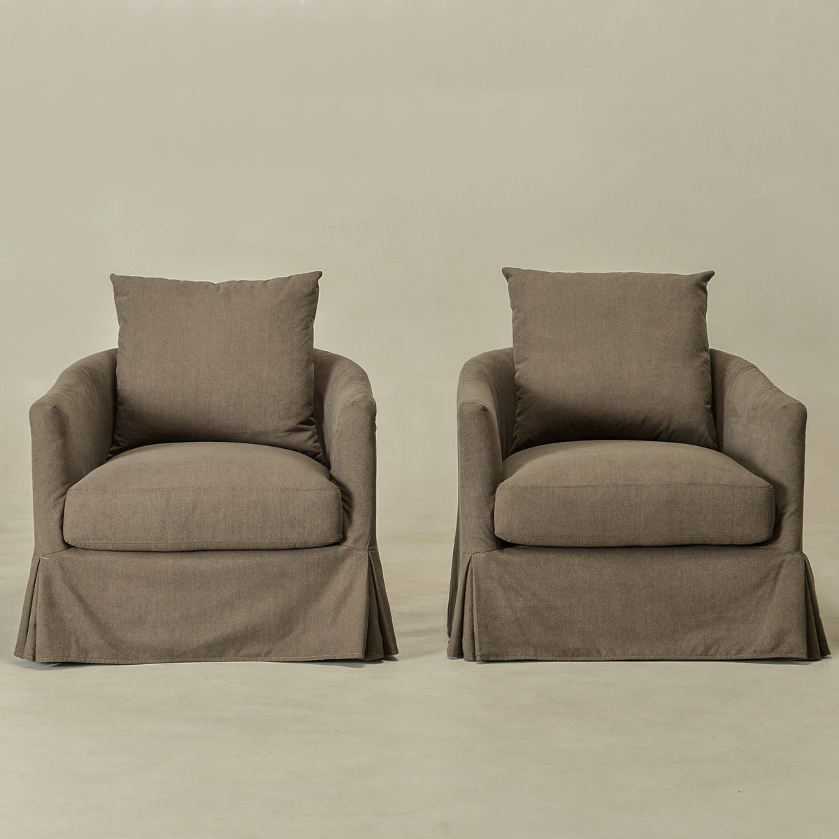 Eliza Slipcover Swivel Barrel Chair