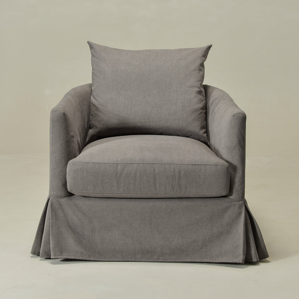 Eliza Slipcover Swivel Barrel Chair