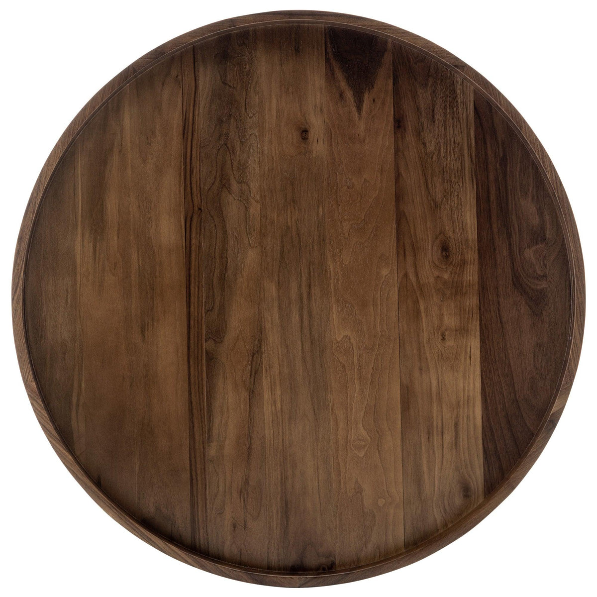 Teratect Round Black Walnut Serving Tray