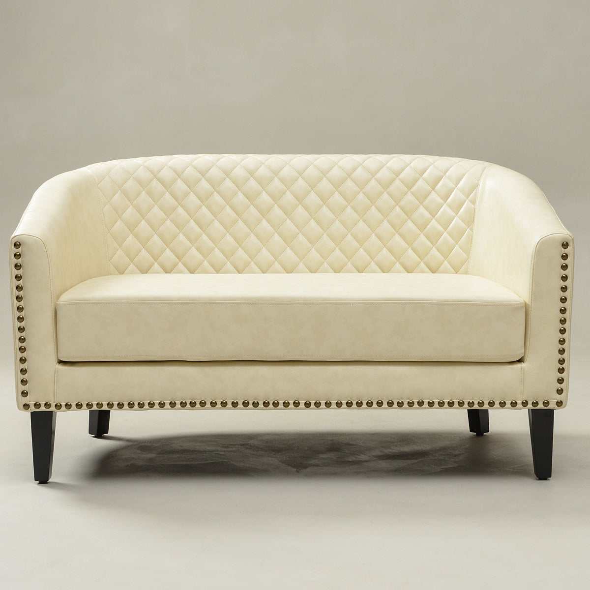 Logan Faux Leather Tufted Loveseat