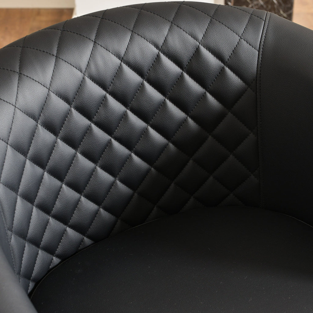 Louis Faux Leather Tufted Club Chair