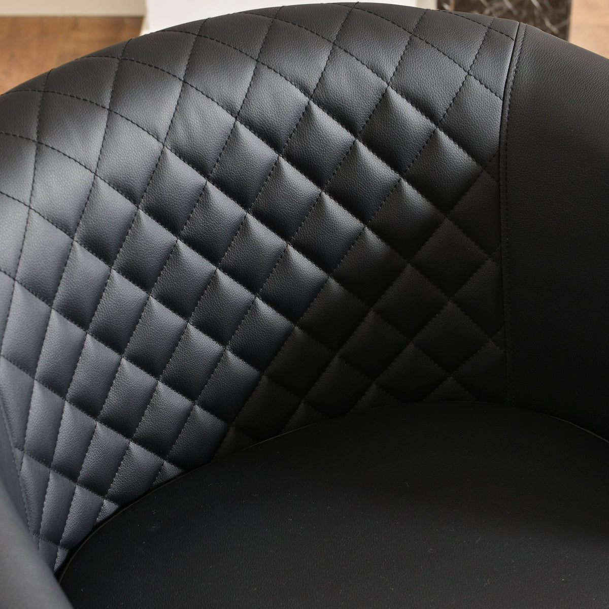 Louis Faux Leather Tufted Club Chair