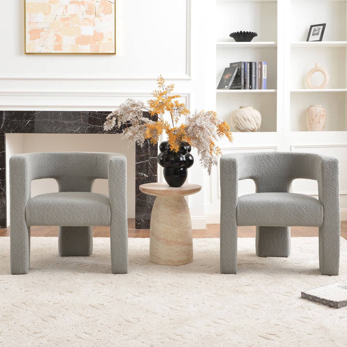 Herbert Modern Bouclé Armchair