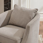 Minerva Linen Swivel Barrel Chair