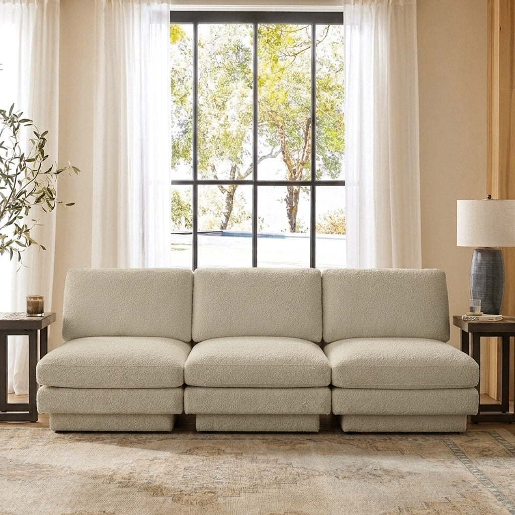 Montyne Bouclé Armless Chair