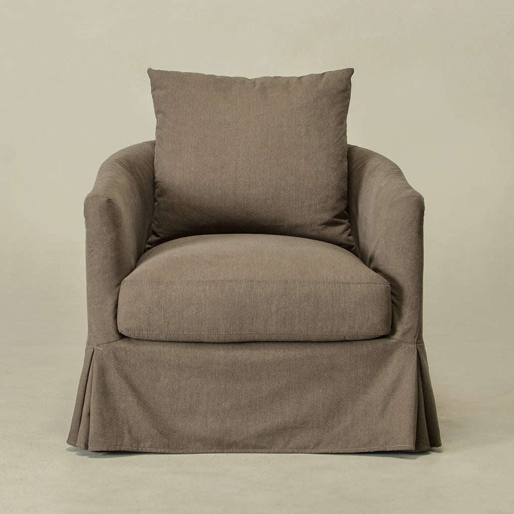 Eliza Slipcover Swivel Barrel Chair