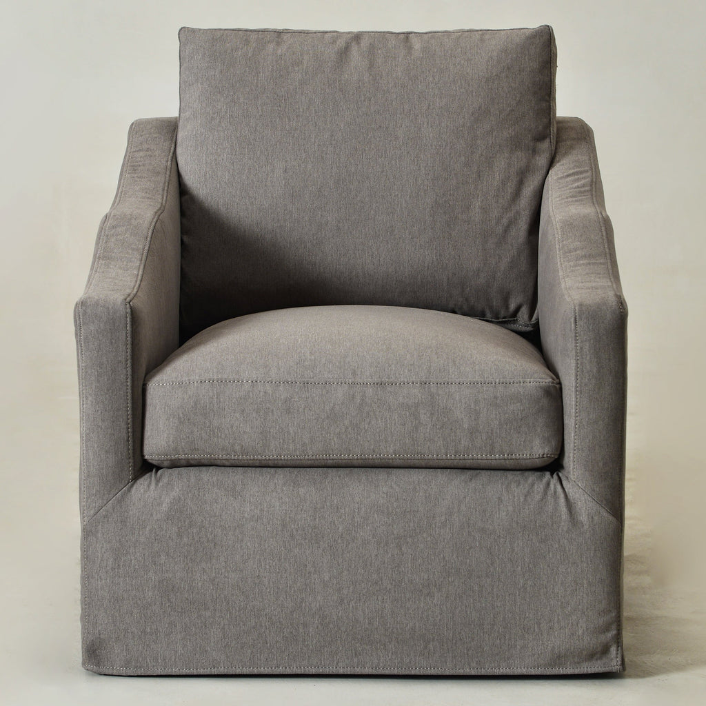 Charles Slipcover Swivel Barrel Chair