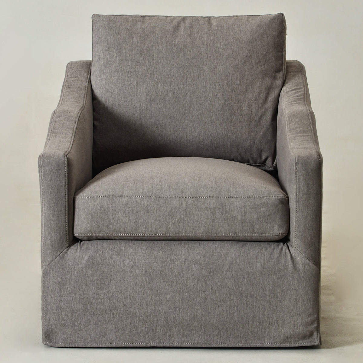 Charles Slipcover Swivel Barrel Chair