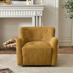 Vestie Chenille Swivel Barrel Chair