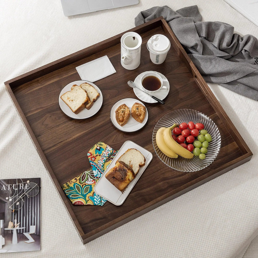 Teratect Square Black Walnut Serving Tray