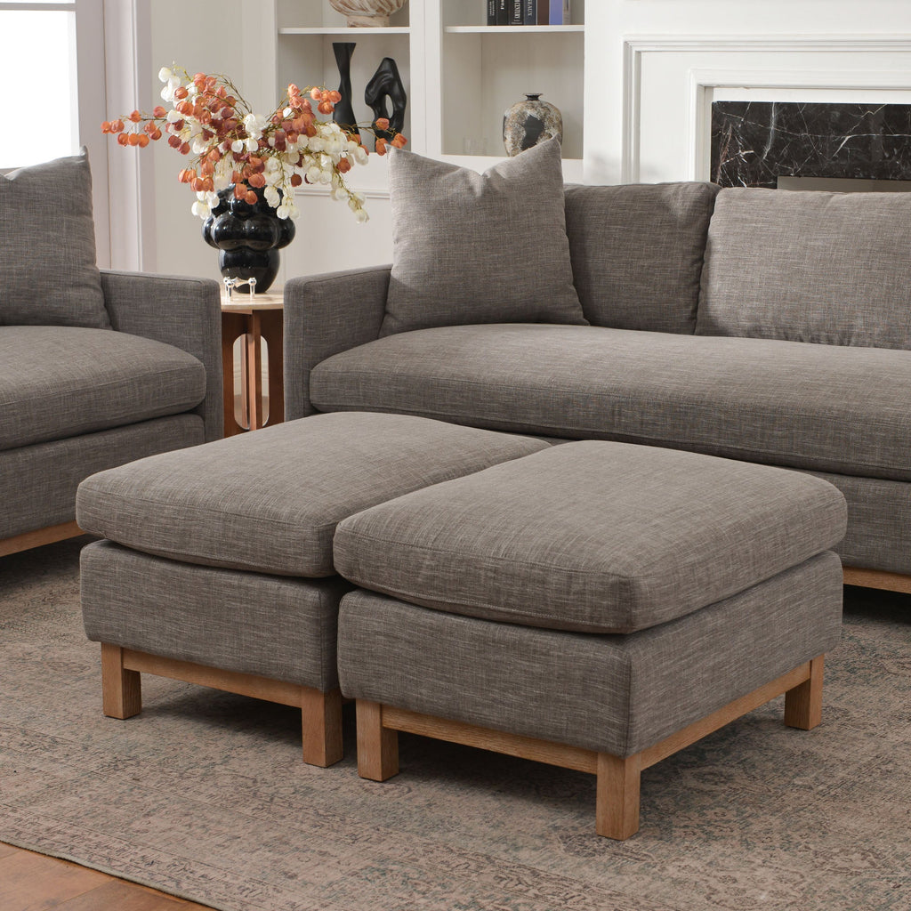 Albert Premium Linen Ottoman