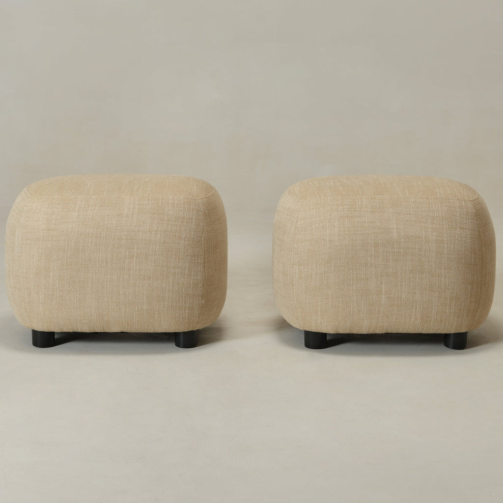 Elmer Linen Ottoman